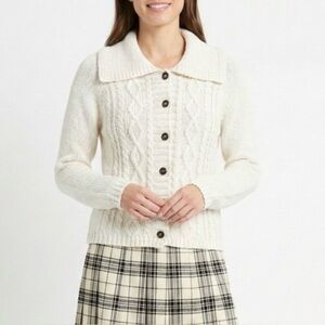 APRIL CORNELL Loose Knit Rayon Cotton Blend Cardigan Sweater US Sz M